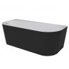 Cada de baie freestanding, Acril sanitar, Alb Lucios Interior, Negru Lucios Exterior, 170x75 cm, izolare termica, Joe