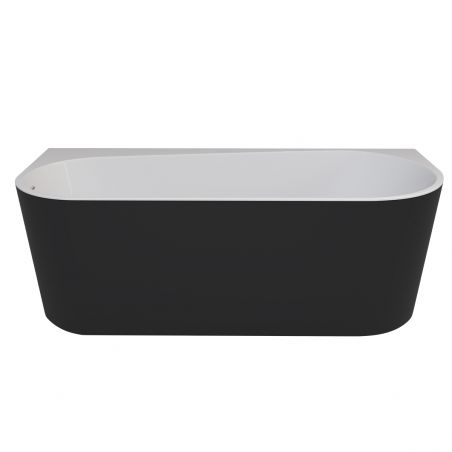Cada de baie freestanding, Acril sanitar, Alb Lucios Interior, Negru Lucios Exterior, 170x75 cm, izolare termica, Joe