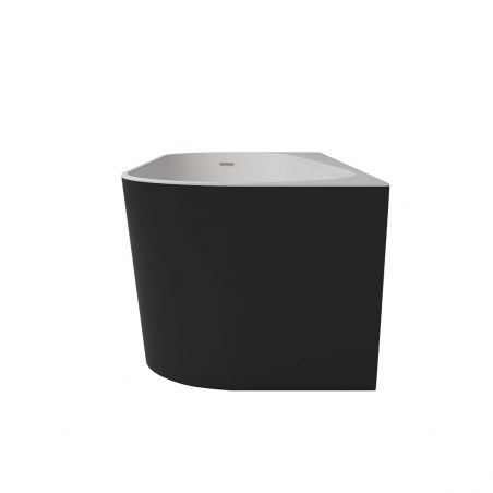 Cada de baie freestanding, Acril sanitar, Alb Lucios Interior, Negru Lucios Exterior, 170x75 cm, izolare termica, Joe