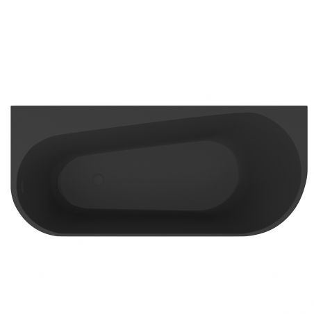 Cada de baie freestanding, Acril sanitar, Negru Lucios, 170x75 cm, izolare termica, Joe
