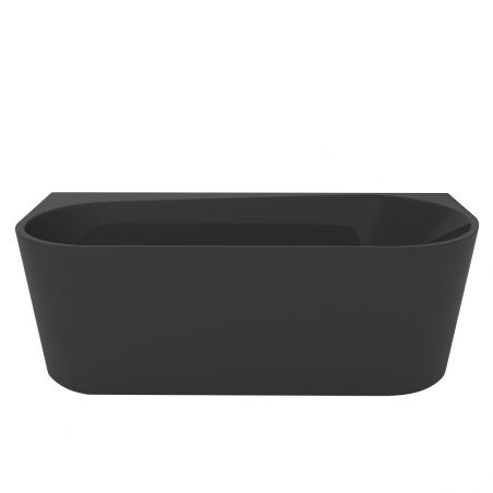 Cada de baie freestanding, Acril sanitar, Negru Lucios, 170x75 cm, izolare termica, Joe