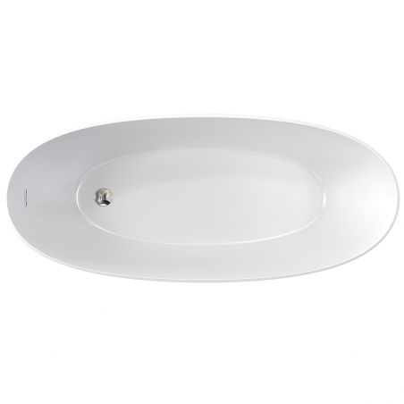 Cada de baie freestanding, Acril sanitar, Alb Lucios, 170x75 cm, izolare termica, Ania