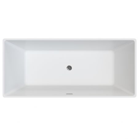 Cada de baie freestanding, Acril sanitar, Alb Lucios, 170x75 cm, izolare termica, Cora