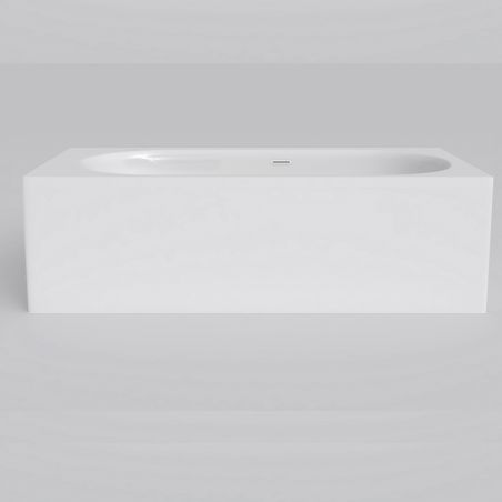 Cada de baie, freestanding, compozit mineral, ventil inclus, Alb Lucios, 180x86 cm, Anda