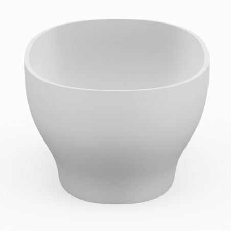 Cada de baie, freestanding, compozit mineral, ventil alb inclus, Alb Lucios, 170x85 cm, Noemi