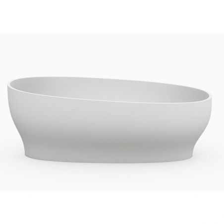 Cada de baie, freestanding, compozit mineral, ventil alb inclus, Alb Lucios, 170x85 cm, Noemi