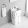 Lavoar stativ Imola Marble, cu gaura de baterie, 40x40x85 cm, montaj pe podea, ceramica sanitara Lavoar stativ Imola Marble, cu gaura de baterie, 40x40x85 cm, montaj pe podea, ceramica sanitara