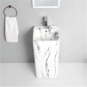 Lavoar stativ Imola Marble, cu gaura de baterie, 40x40x85 cm, montaj pe podea, ceramica sanitara Lavoar stativ Imola Marble, cu gaura de baterie, 40x40x85 cm, montaj pe podea, ceramica sanitara