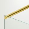 Cabina dus, perete fix si usa glisanta, sticla securizata de 6 mm, 70x90 x 100-180 cm, profil si maner Auriu Mat, Hanes Cabina dus, perete fix si usa glisanta, sticla securizata de 6 mm, 70x90 x 100-180 cm, profil si maner Auriu Mat, Hanes