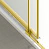 Cabina dus, perete fix si usa glisanta, sticla securizata de 6 mm, 70x90 x 100-180 cm, profil si maner Auriu Mat, Hanes Cabina dus, perete fix si usa glisanta, sticla securizata de 6 mm, 70x90 x 100-180 cm, profil si maner Auriu Mat, Hanes