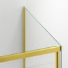 Cabina dus, perete fix si usa glisanta, sticla securizata de 6 mm, 70x90 x 100-180 cm, profil si maner Auriu Mat, Hanes Cabina dus, perete fix si usa glisanta, sticla securizata de 6 mm, 70x90 x 100-180 cm, profil si maner Auriu Mat, Hanes