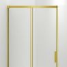 Cabina dus, perete fix si usa glisanta, sticla securizata de 6 mm, 70x90 x 100-180 cm, profil si maner Auriu Mat, Hanes Cabina dus, perete fix si usa glisanta, sticla securizata de 6 mm, 70x90 x 100-180 cm, profil si maner Auriu Mat, Hanes