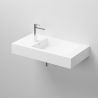 Lavoar, compozit mineral, montaj suspendat, cu gaura de baterie pe partea stanga, 85x47 cm, Veloce