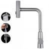 Baterie bucatarie, dus extractabil ,3 tipuri de pulverizare, pipa rotativa 360°, perlator, otel inoxidabil, Crom, Safari