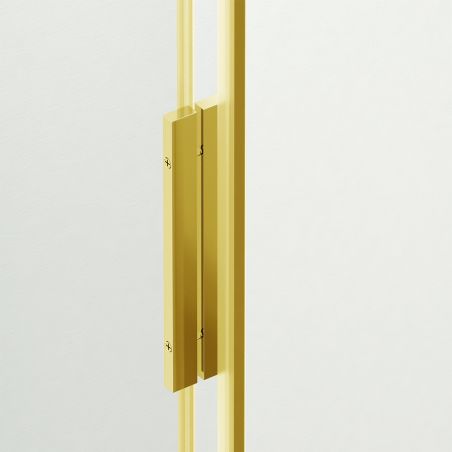 Usa de dus, glisanta, transparenta, sticla securizata de 6 mm, dimensiuni intre 100-160 cm, profil Auriu Mat, Hanes