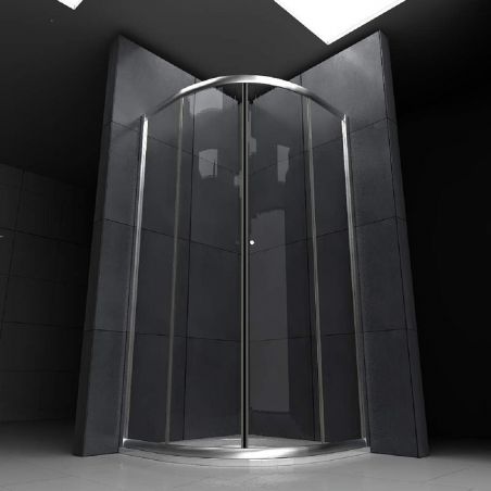 Cabina de dus, usi glisante, crom, sticla 6 mm, 90 x 90 x 190 cm, fara cadita, Nano Easy Clean, Timon