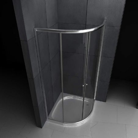 Cabina de dus, usi glisante, crom, sticla 6 mm, 90 x 90 x 190 cm, fara cadita, Nano Easy Clean, Timon