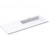 Lavoar cu scurgere ascunsa, compozit, Alb Lucios, montaj semi-incastrat pe blat, capac scurgere, 120x46 cm,  Ego-820 Lavoar cu scurgere ascunsa, compozit, Alb Lucios, montaj semi-incastrat pe blat, capac scurgere, 120x46 cm,  Ego-820
