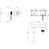 Baterie lavoar, montaj incastrat, Crom, alama, Apolo Baterie lavoar, montaj incastrat, Crom, alama, Apolo