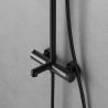 Sistem de dus, pipa de cada, 3 functii, montaj pe perete, Negru Mat, Apolo