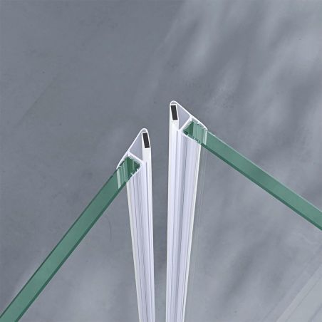 Cabina EGO-05, perete fix si usa Batanta, sticla securizata 6 mm, Transparenta, Dimensiuni 70-100x90-140 cm