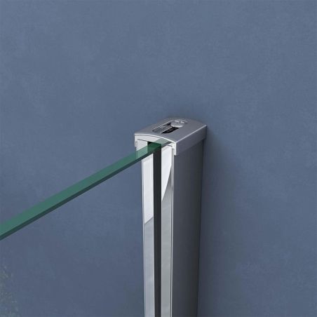 Cabina EGO-05, perete fix si usa Batanta, sticla securizata 6 mm, Transparenta, Dimensiuni 70-100x90-140 cm