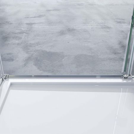 Cabina EGO-05, perete fix si usa Batanta, sticla securizata 6 mm, Transparenta, Dimensiuni 70-100x90-140 cm