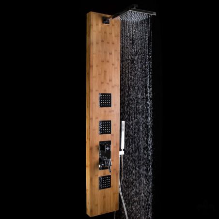 Panel de dus Exclusivist, Bambus Natural, Hidromasaj, cu sau fara Termostat