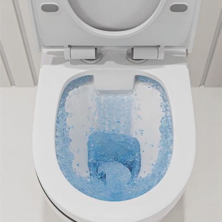 Vas WC Lazio, 69x39 cm, rezervor inclus, Alb, montaj podea, capac cu soft-close inclus, Royalty Line by Ego