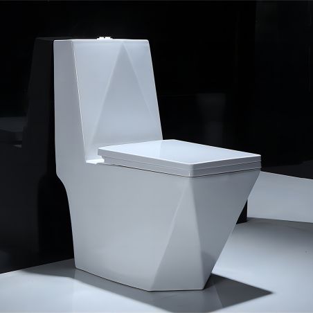 Vas WC Enrico, Rimless, SifonFlush, Alb, 68x38 cm, Rezervor Inclus, montaj podea, capac cu soft-close inclus