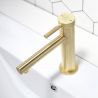 Baterie lavoar Tiona, Auriu Mat, inaltime 18 cm, montaj pe lavoar