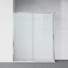 Cabina dus, perete fix si usa glisanta, sticla securizata de 6 mm, 70-90 x 90-160 cm, profil si maner Crom, Hanes