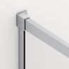 Cabina dus, perete fix si usa glisanta, sticla securizata de 6 mm, 70-90 x 90-160 cm, profil si maner Crom, Hanes