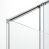 Cabina dus, perete fix si usa glisanta, sticla securizata de 6 mm, 70-90 x 90-160 cm, profil si maner Crom, Hanes