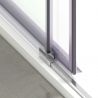 Cabina dus, perete fix si usa glisanta, sticla securizata de 6 mm, 70-90 x 90-160 cm, profil si maner Crom, Hanes