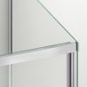 Cabina dus, perete fix si usa glisanta, sticla securizata de 6 mm, 70-90 x 90-160 cm, profil si maner Crom, Hanes
