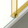 Cabina dus, perete fix si usa glisanta, sticla securizata de 8 mm, dimensiuni 80-90 x 120-140 cm, profil Auriu Mat, Giorgio Cabina dus, perete fix si usa glisanta, sticla securizata de 8 mm, dimensiuni 80-90 x 120-140 cm, profil Auriu Mat, Giorgio