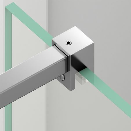 Perete dus Walk-In Ultra-Slim, sticla securizata de 8 mm, dimensiuni 80-160x200 cm, profile crom, Nano Easy Clean, Matia