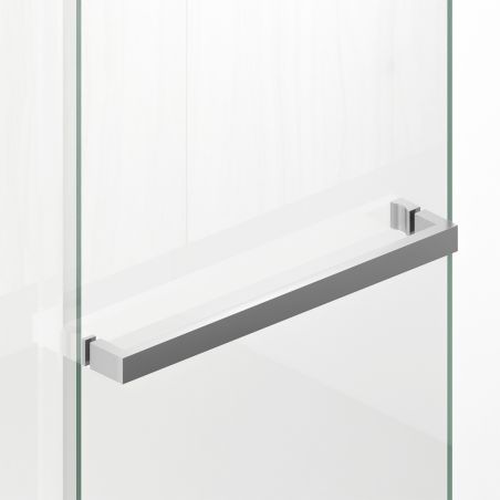 Perete dus Walk-In, sticla securizata de 6 mm, 2 elemente, glisant, dimensiuni 100-120x200 cm,  Crom, Benito