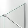 Perete dus Walk-In, sticla securizata de 6 mm, 2 elemente, glisant, dimensiuni 100-120x200 cm,  Crom, Benito Perete dus Walk-In, sticla securizata de 6 mm, 2 elemente, glisant, dimensiuni 100-120x200 cm,  Crom, Benito