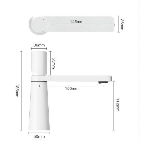 Baterie lavoar Pilar, Crom, inaltime 18.5 cm, montaj pe lavoar