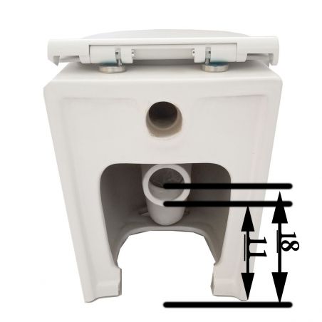 Vas WC EGO Galo, Rimless, Negru Mat, Power Colour, 54x36 cm montaj podea, capac duroplast slim soft-close inclus