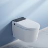 Vas wc smart, functie de bideu, capac incalzit, dezinfectare UV, cadru inclus, afisaj Led, Functii avansate, 59x38, Alb, Ralph