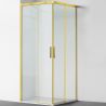 Cabina dus, 2 Usi Glisante, sticla securizata de 6 mm, 80-100 x 80-100 cm, profil Auriu mat, Medea Cabina dus, 2 Usi Glisante, sticla securizata de 6 mm, 80-100 x 80-100 cm, profil Auriu mat, Medea