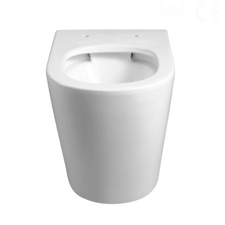 Vas WC EGO Galo, Rimless, Alb, 56x36 cm montaj podea, capac duroplast slim soft-close inclus