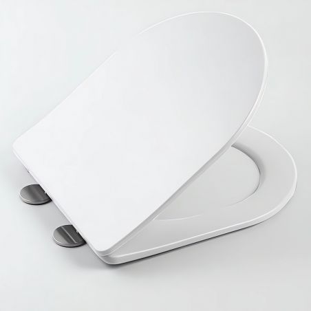 Vas WC EGO Galo, Rimless, Alb, 56x36 cm montaj podea, capac duroplast slim soft-close inclus