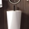 Lavoar stativ, freestanding, Alb Lucios, ceramica sanitara, 45x 90 cm, cu gaura baterie, Viena Gold Line Lavoar stativ, freestanding, Alb Lucios, ceramica sanitara, 45x 90 cm, cu gaura baterie, Viena Gold Line