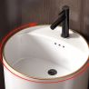 Lavoar stativ, freestanding, Alb Lucios, ceramica sanitara, 45x 90 cm, cu gaura baterie, Viena Gold Line Lavoar stativ, freestanding, Alb Lucios, ceramica sanitara, 45x 90 cm, cu gaura baterie, Viena Gold Line