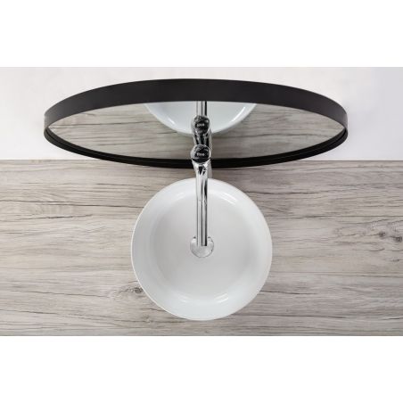 Lavoar REA Ida, Alb, lucios, 36x36cm, montaj pe blat, ceramica sanitara