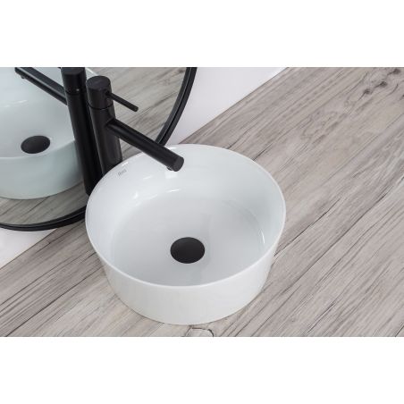 Lavoar REA Ida, Alb, lucios, 36x36cm, montaj pe blat, ceramica sanitara